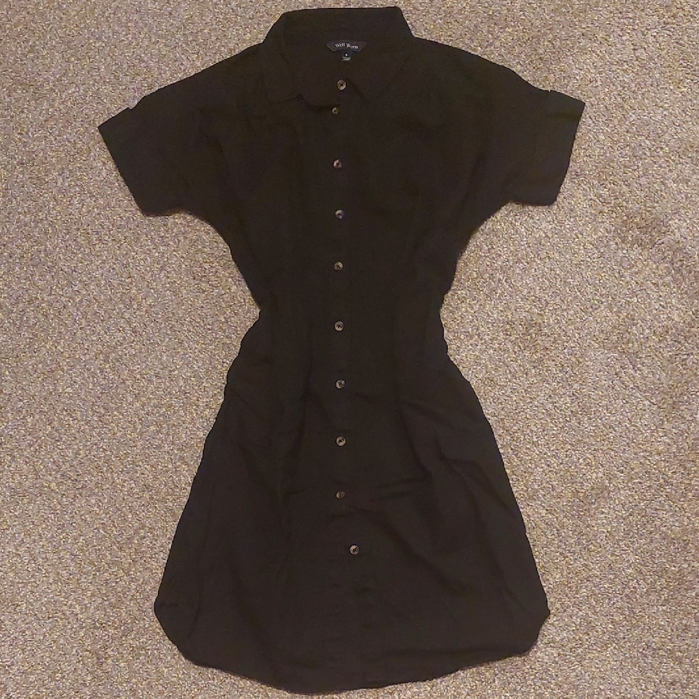 Linen Midi Shirt Dress
